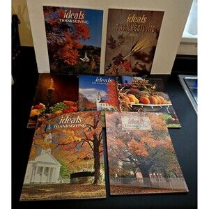 7 Thanksgiving Ideals Vintage Heavy Magazines Fall/Holiday Color Stories Poems
